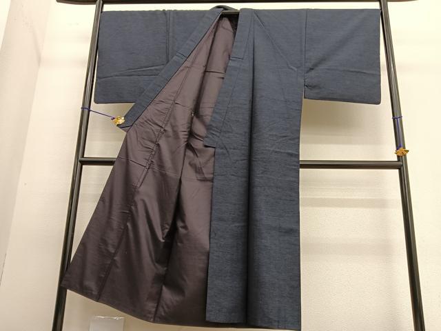 平和屋着物●男性　紬　アンサンブル　霞文　正絹　逸品　BAAT6738hv