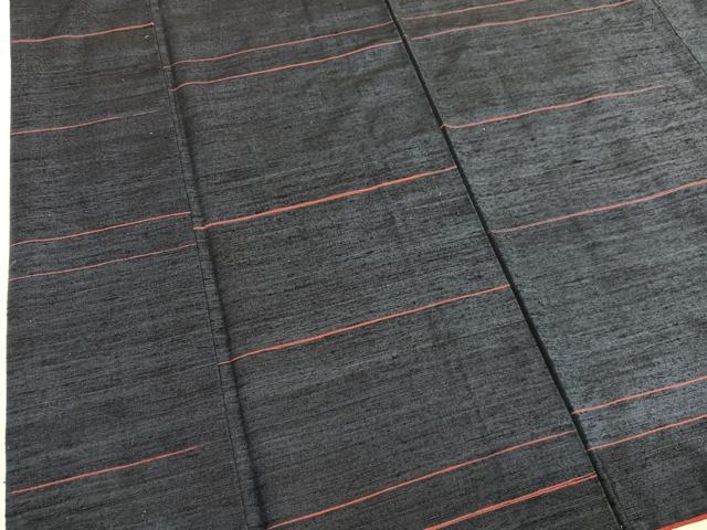 平和屋着物●上質な紬 道行コートセット 横段文 正絹 逸品 BAAT6746hv