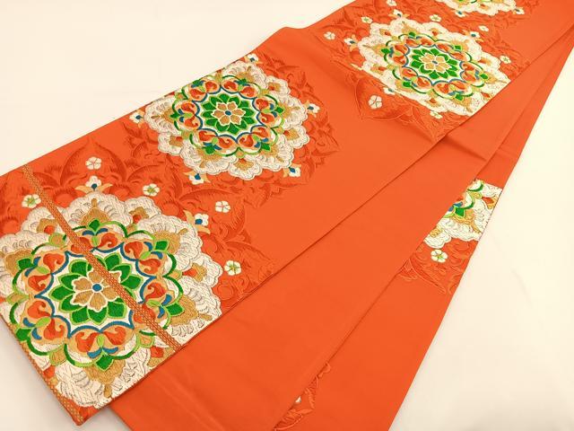 平和屋着物◎六通柄袋帯 唐織 正倉院花文 金銀糸 正絹 逸品 BAAT3484ui