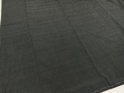 平和屋着物●本塩沢　蚊絣　黒地　正絹　逸品　未使用　AAAW1863ph