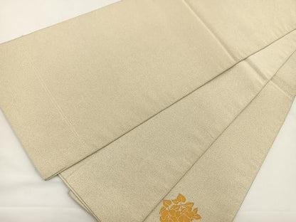 平和屋着物◎太鼓柄袋帯 綴れ 檜扇花文 金銀糸 正絹 逸品 BAAT4622kg