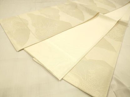 平和屋着物＊夏物 六通柄袋帯 草葉文 金銀糸 正絹 逸品 DAAT1891cm