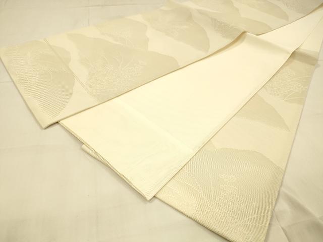平和屋着物＊夏物 六通柄袋帯 草葉文 金銀糸 正絹 逸品 DAAT1891cm
