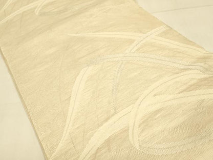 平和屋着物＊夏物 六通柄 本袋帯 草葉文 銀糸 正絹 逸品 DAAT1905cm