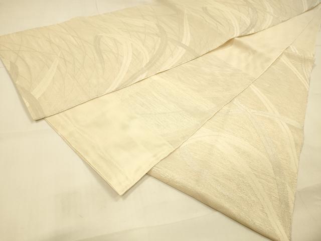 平和屋着物＊夏物 六通柄 本袋帯 草葉文 銀糸 正絹 逸品 DAAT1905cm