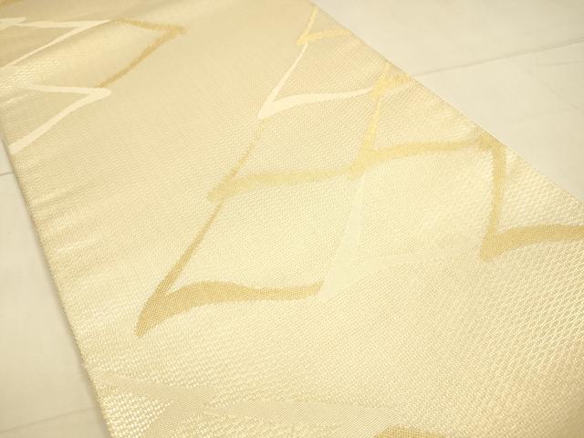 平和屋着物＊夏物 六通柄袋帯 瓦文 金糸 正絹 逸品 DAAT1923cm