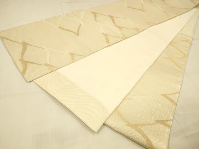 平和屋着物＊夏物 六通柄袋帯 瓦文 金糸 正絹 逸品 DAAT1923cm