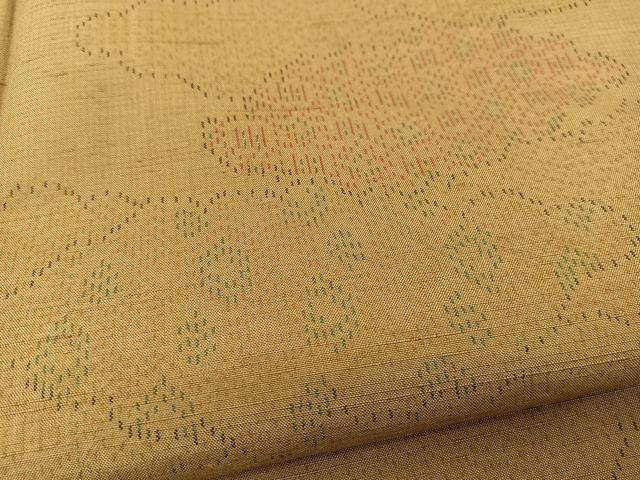 平和屋着物▽上質な紬 単衣 雲重ね文様 正絹 逸品 BAAT9013yc