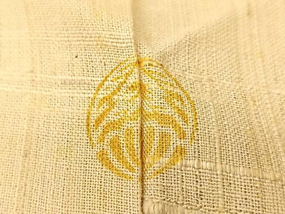 平和屋着物▽訪問着 単衣 生紬 枯山水 正絹 逸品 BAAT9016yc