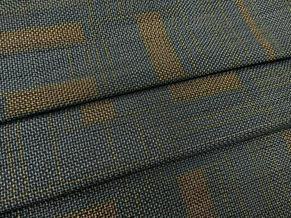 平和屋着物▽上質な紬 単衣 幾何学文様 正絹 逸品 BAAT9022yc