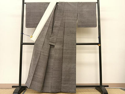 平和屋着物▽上質な紬 単衣 霞文 正絹 逸品 未使用 BAAT9032yc