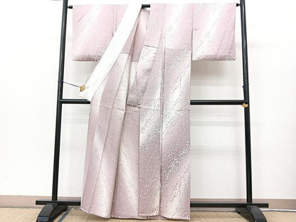 平和屋着物▽上質な小紋 単衣 枝梅文 暈し染め 正絹 逸品 BAAT9042yc
