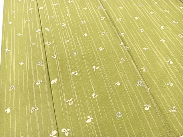 平和屋着物▽小紋　単衣　舞花文　洗える着物　BAAT9047yc