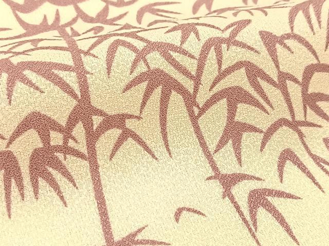平和屋着物▽小紋 単衣 笹竹文 洗える着物 BAAT9051yc
