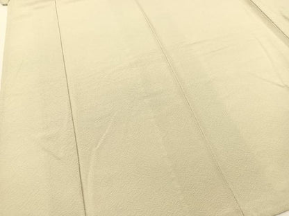 平和屋着物▽上質な色無地　単衣　白緑色　正絹　逸品　BAAT9060yc
