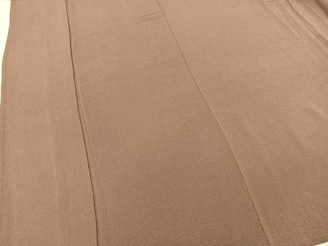 平和屋着物▽上質な色無地 単衣 鴇浅葱色 鬼しぼ縮緬 正絹 逸品 BAAT9056yc