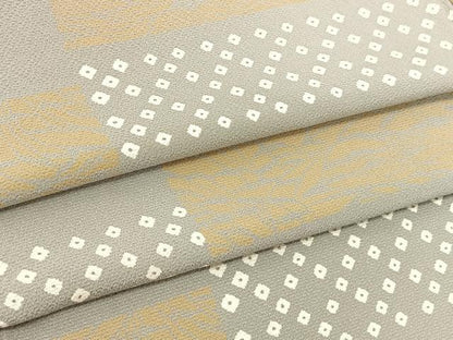 平和屋着物▽上質な小紋　単衣　横段文　正絹　逸品　BAAT9067yc