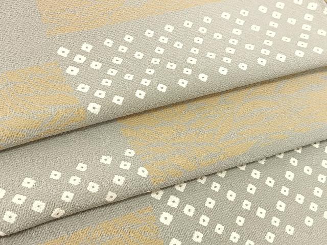 平和屋着物▽上質な小紋　単衣　横段文　正絹　逸品　BAAT9067yc