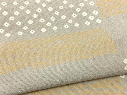 平和屋着物▽上質な小紋　単衣　横段文　正絹　逸品　BAAT9067yc