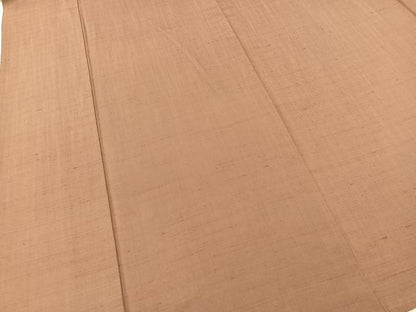 平和屋着物▽上質な紬 単衣 色無地 鴇浅葱色 正絹 逸品 BAAT9073yc