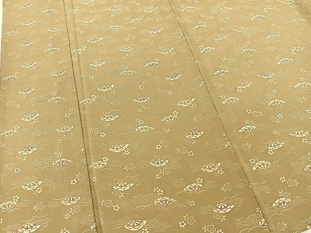 平和屋着物▽上質な小紋 単衣 源氏車青海波花文 正絹 逸品 BAAT9081yc