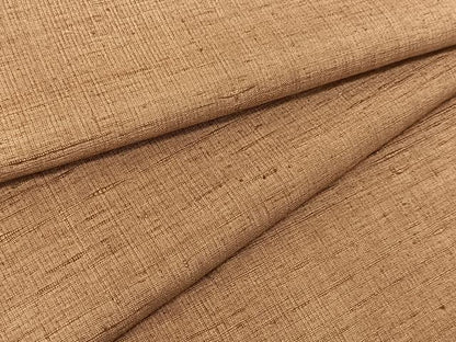 平和屋着物▽上質な紬 単衣 色無地 銀煤竹色 正絹 逸品 BAAT9080yc