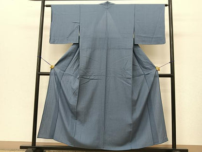 平和屋着物▽上質な紬 単衣 色無地 薄花色 正絹 逸品 未使用 BAAT9076yc
