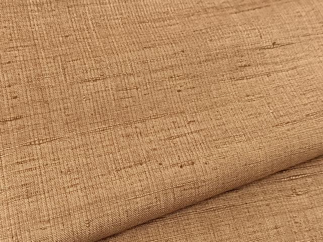 平和屋着物▽上質な紬 単衣 色無地 銀煤竹色 正絹 逸品 BAAT9080yc