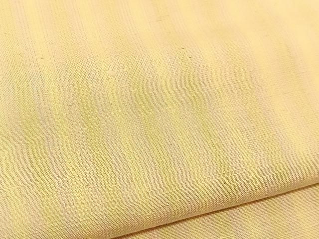 平和屋着物▽上質な紬 単衣 縞 正絹 逸品 BAAT9089yc