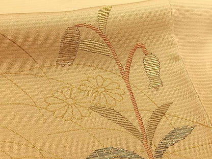 平和屋着物▽訪問着 単衣 竹屋町刺繍 花蝶文 暈し染め 金彩 正絹 逸品 BAAT9084yc
