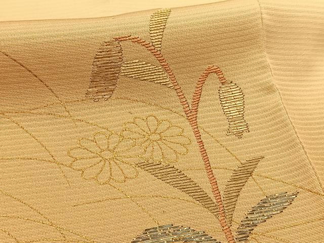 平和屋着物▽訪問着 単衣 竹屋町刺繍 花蝶文 暈し染め 金彩 正絹 逸品 BAAT9084yc