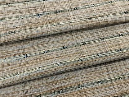 平和屋着物▽上質な紬 単衣 横段文 正絹 逸品 BAAT9085yc
