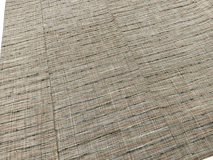 平和屋着物▽上質な紬 単衣 横段文 正絹 逸品 BAAT9085yc