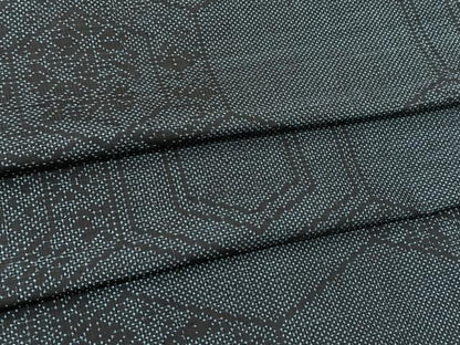 平和屋着物▽本場大島紬 単衣 7マルキ 亀甲花文 正絹 逸品 BAAT9101yc