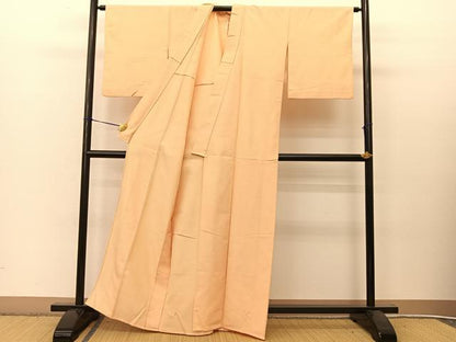 平和屋着物▽上質な紬 単衣 色無地 伽羅色 正絹 逸品 未使用 BAAT9110yc