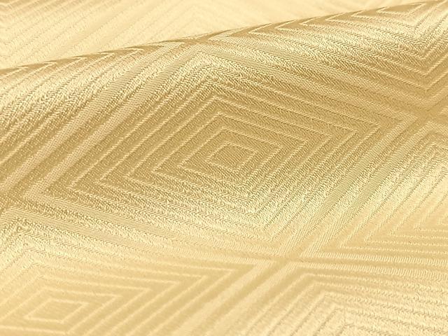 平和屋着物▽上質な色無地 単衣 入子菱地紋 鳥の子色