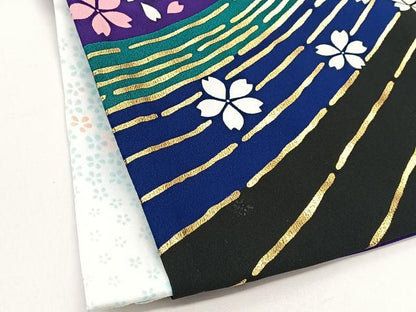 平和屋着物▽訪問着　単衣　桜散らし　金彩　洗える着物　BAAT9123yc