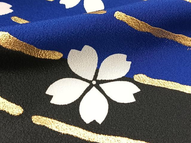 平和屋着物▽訪問着　単衣　桜散らし　金彩　洗える着物　BAAT9123yc