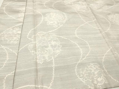 平和屋着物＃本場大島紬　白大島　道中着　舞花文　正絹　逸品　CAAR9160id