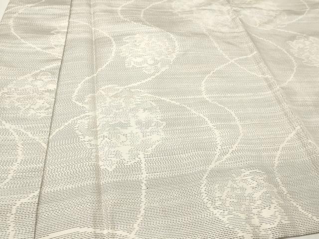 平和屋着物＃本場大島紬　白大島　道中着　舞花文　正絹　逸品　CAAR9160id