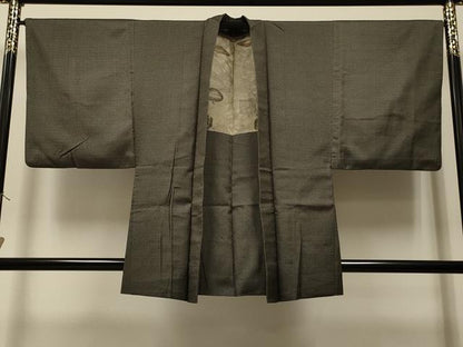 平和屋着物∞男性 羽織 紬地 吉祥文 正絹 逸品 CAAR9149id