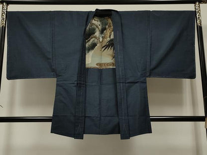 平和屋着物＃男性 本場大島紬 羽織 80亀甲 総詰め 正絹 逸品 未使用 CAAR9168id