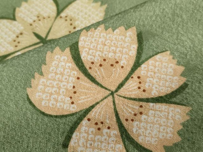 平和屋着物∞道行コート　舞桜文　正絹　逸品　CAAT5601id