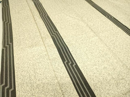 平和屋着物▽上質なお召 単衣 間道 正絹 逸品 DAAS0696az
