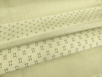 平和屋着物▽上質なお召 単衣 横段霞文 正絹 逸品 DAAS0703az
