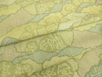 平和屋着物▽上質な紬 単衣 雲取り風景文 正絹 逸品 DAAS0704az