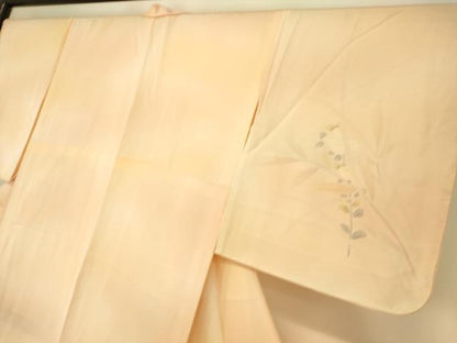 平和屋着物▽訪問着　単衣　刺繍　菊　暈し染め　正絹　逸品　DAAS0711az