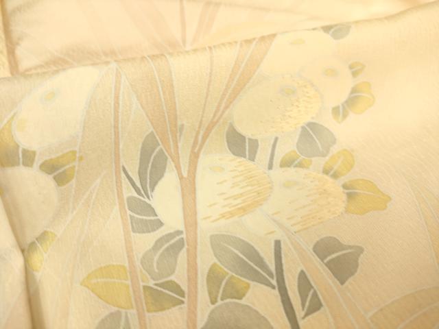 平和屋着物▽訪問着　単衣　刺繍　菊　暈し染め　正絹　逸品　DAAS0711az