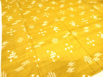 平和屋着物▽上質な紬 単衣 琉球絣文様 正絹 逸品 DAAS0723az