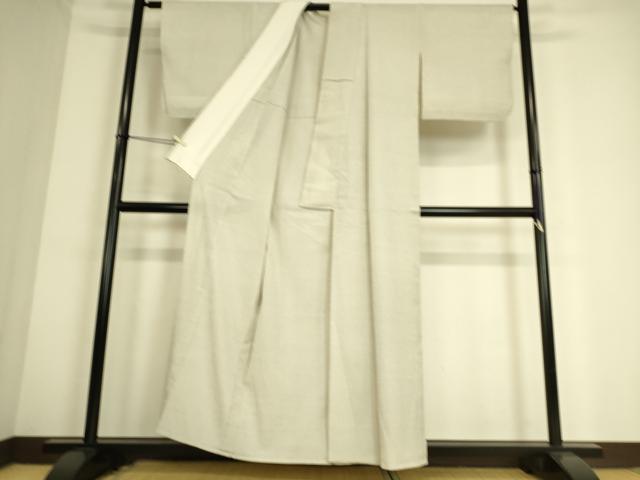 平和屋着物▽本塩沢　単衣　蚊絣　正絹　逸品　DAAS0738az